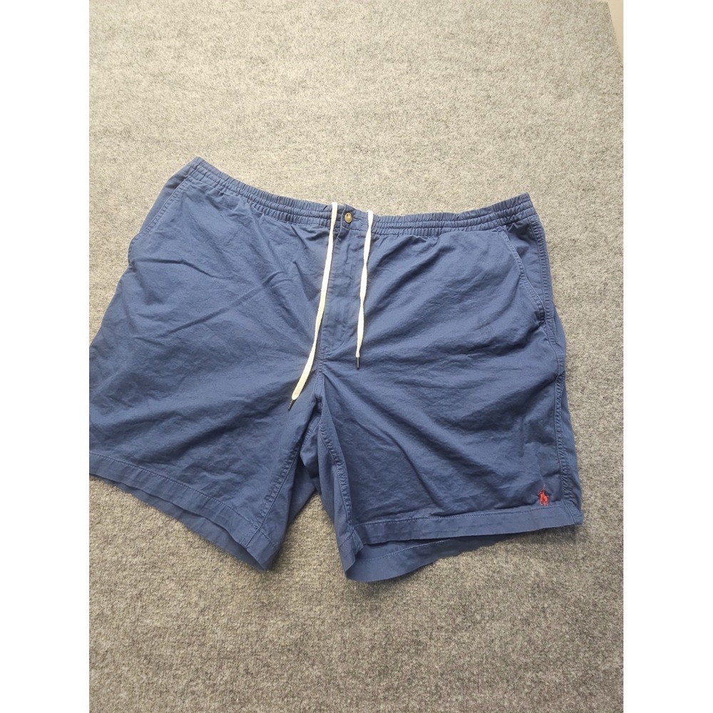 Polo Ralph Lauren Shorts Mens Big & Tall 4XB Blue Drawstring Stretch Cotton